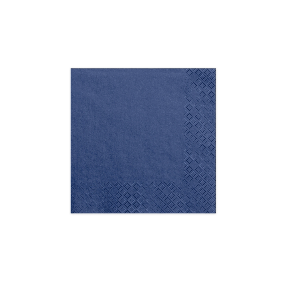 20 serviettes bleu marine