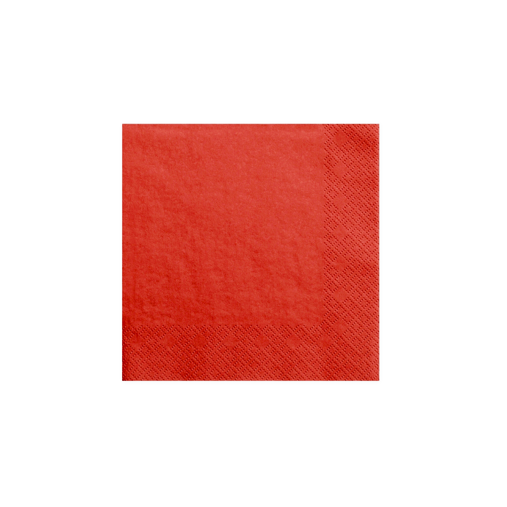 20 serviettes rouges