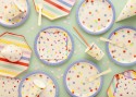 Assiettes Rayures, 24.5x24.5 cm, assortiment