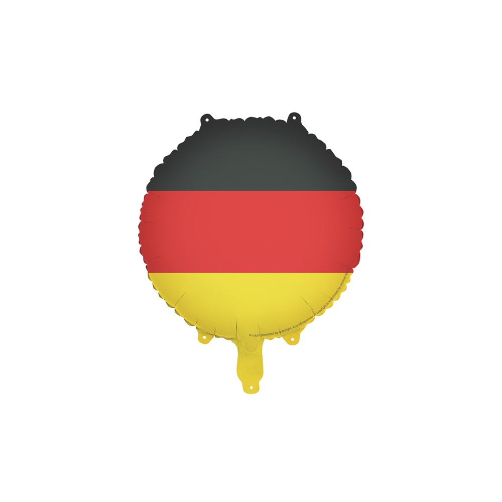 Ballon aluminium Drapeau d’Allemagne, 35 cm, assortiment
