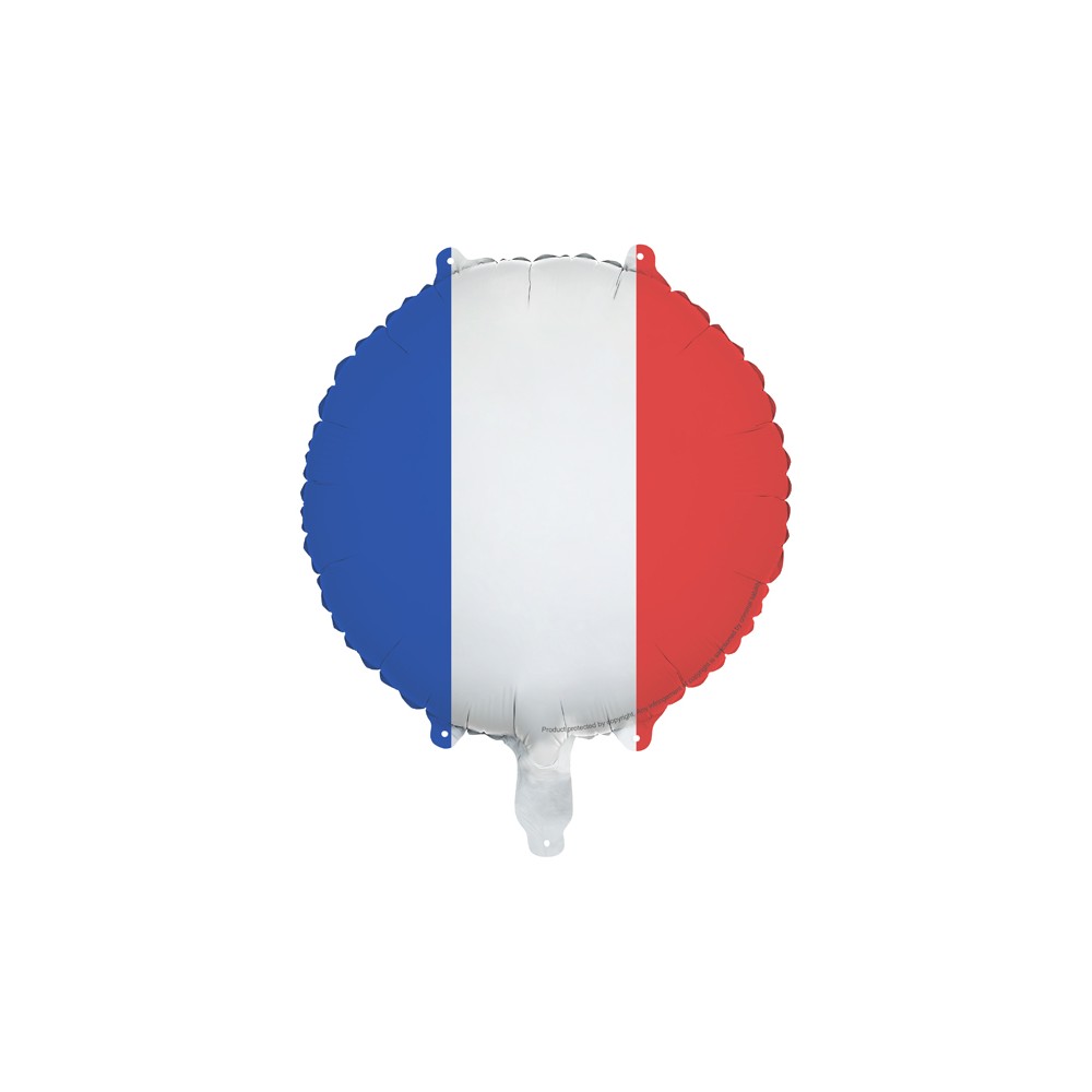 Ballon aluminium Drapeau de la France, 35 cm, assortiment