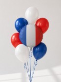 Ballon aluminium Drapeau de la France, 35 cm, assortiment