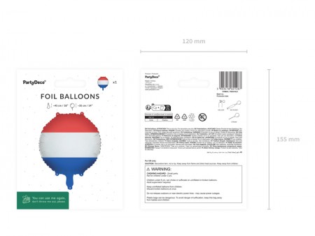 Ballon aluminium Drapeau...
