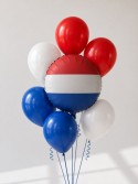 Ballon aluminium Drapeau des Pays-Bas, 35 cm, assortiment