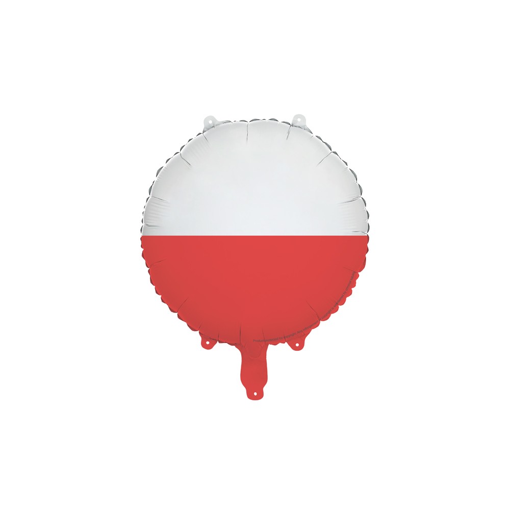 Ballon aluminium Drapeau de la Pologne, 35 cm, assortiment