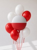 Ballon aluminium Drapeau de la Pologne, 35 cm, assortiment