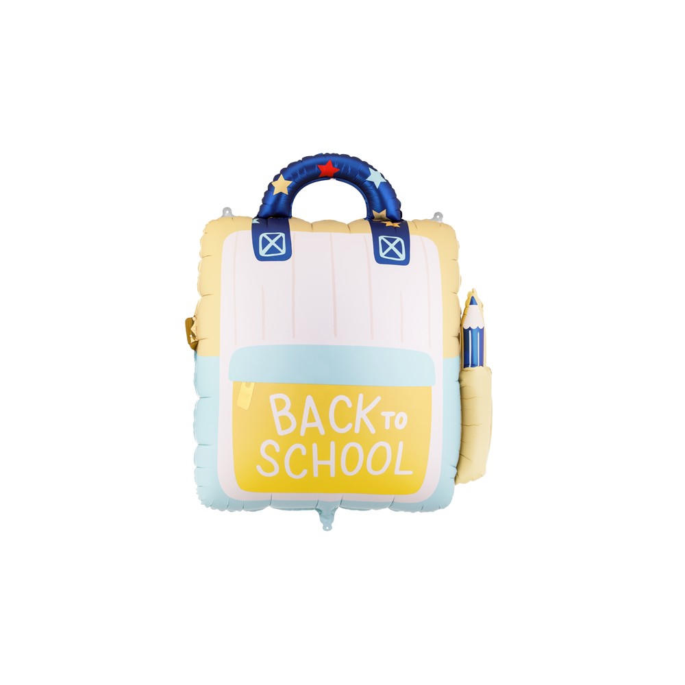 Ballon en aluminium Cartable, 68x82 cm, crème-jaune