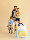 Ballon en aluminium Cartable, 68x82 cm, crème-jaune