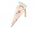 Ballon en aluminium cornet scolaire Hurra Schulkind, 34,5x99 cm, crème