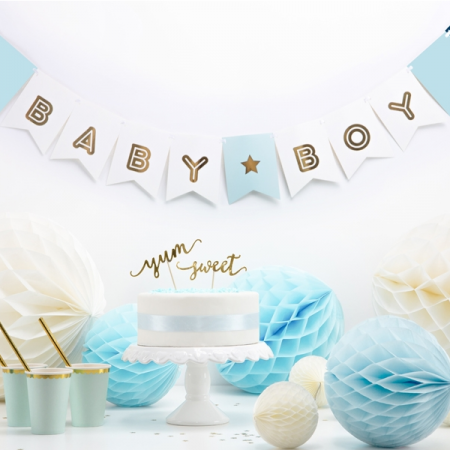 Guirlande de fanions "Baby boy" - 1,8 m
