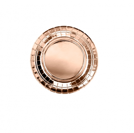 6 assiettes rose gold - 18 cm