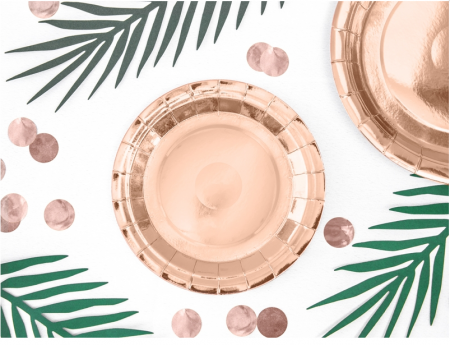 6 assiettes rose gold - 18 cm