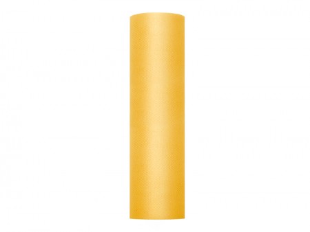 Tulle uni rigide, jaune 0,3...