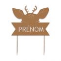 Cake topper en papier personnalisable "biche"
