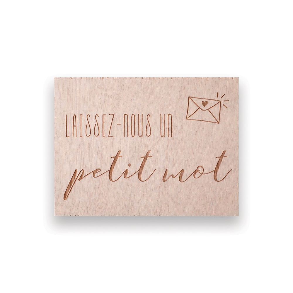 Panneau en bois "petit mot" - Petit modèle