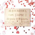 Panneau en bois personnalisable "vive l'amour"