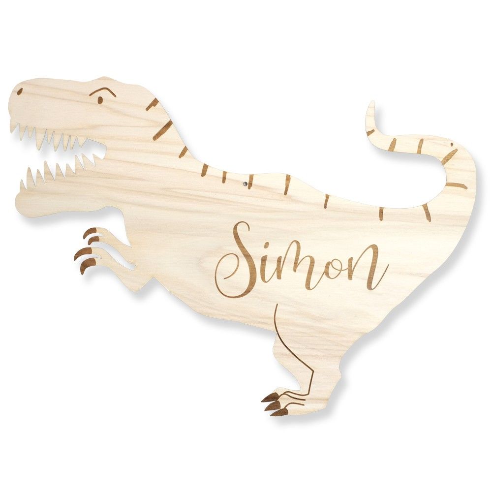 Décoration en bois personnalisable "dinosaure"