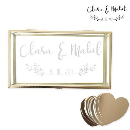 Livre d'or boîte en verre...