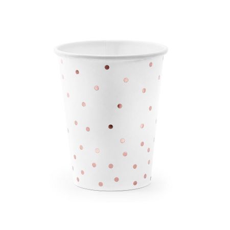 6 Gobelets à Pois - blanc