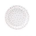 6 Assiettes - Pois - blanc - 18cm