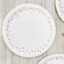 6 Assiettes - Pois - blanc - 18cm