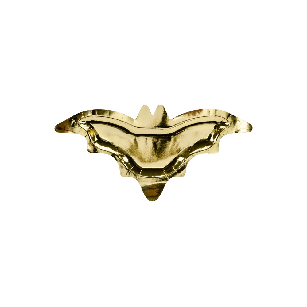 Assiettes Chauve-souris, or, 37.5x18.5cm