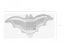 Assiettes Chauve-souris, or, 37.5x18.5cm