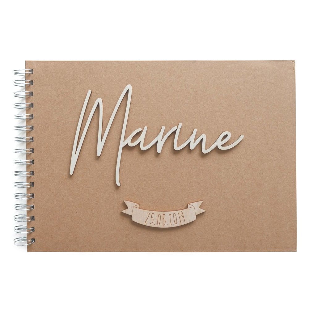 Livre d'or rectangle personnalisable "prénom"