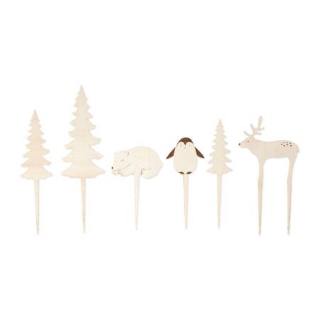 6 pics à gâteaux "forêt...