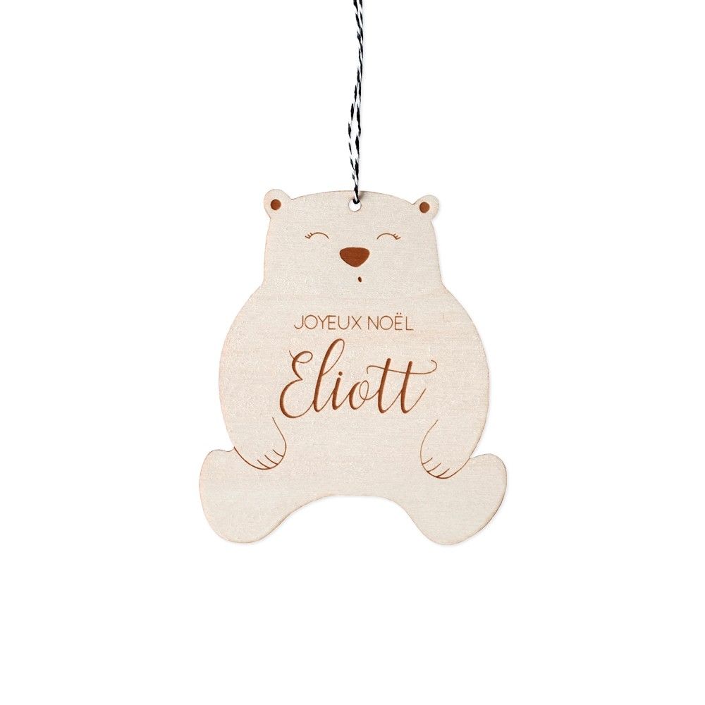 Décoration de sapin personnalisable "Ours"