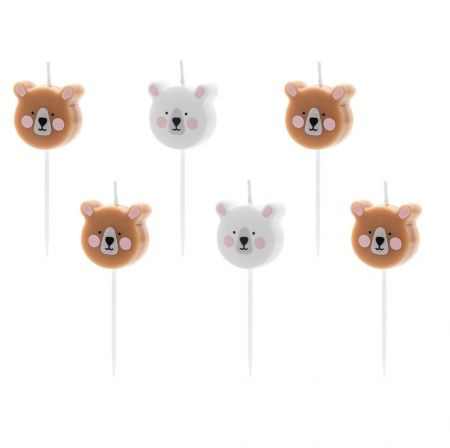 6 Bougies oursons