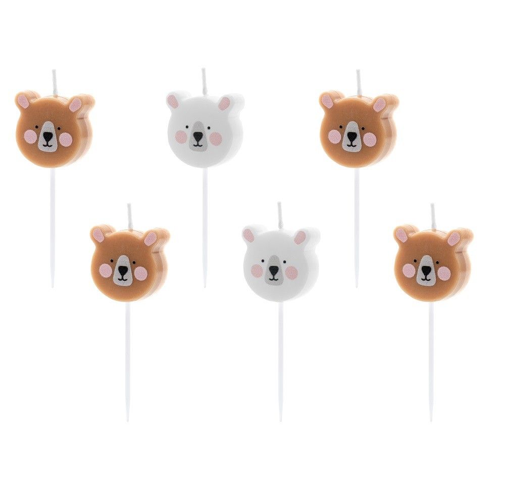 6 Bougies oursons