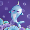 Ballon en mylar Narval