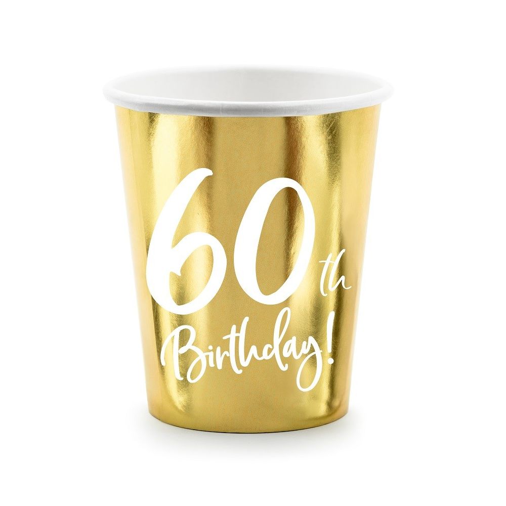 6 gobelets "60 ans"