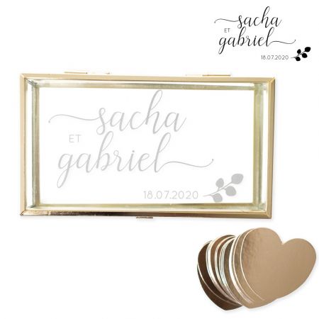 Livre d'or boîte en verre...