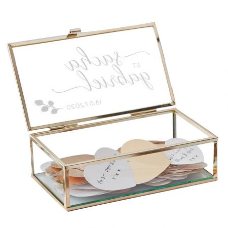 Livre d'or boîte en verre...