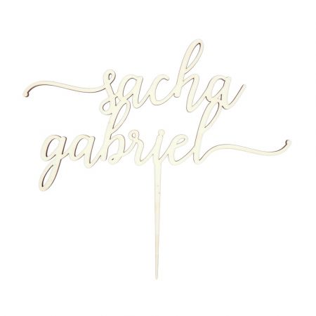 Cake topper en bois...