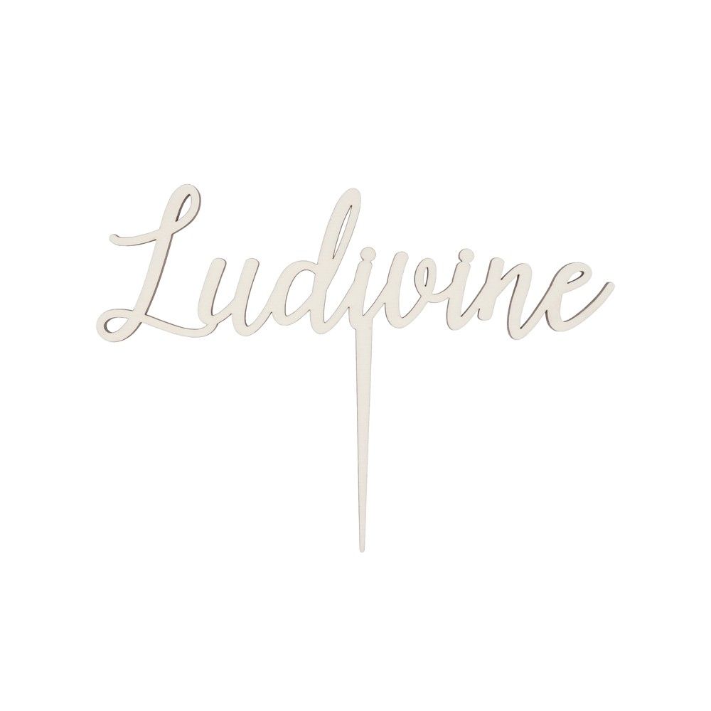 Cake topper en bois personnalisable "prénom"