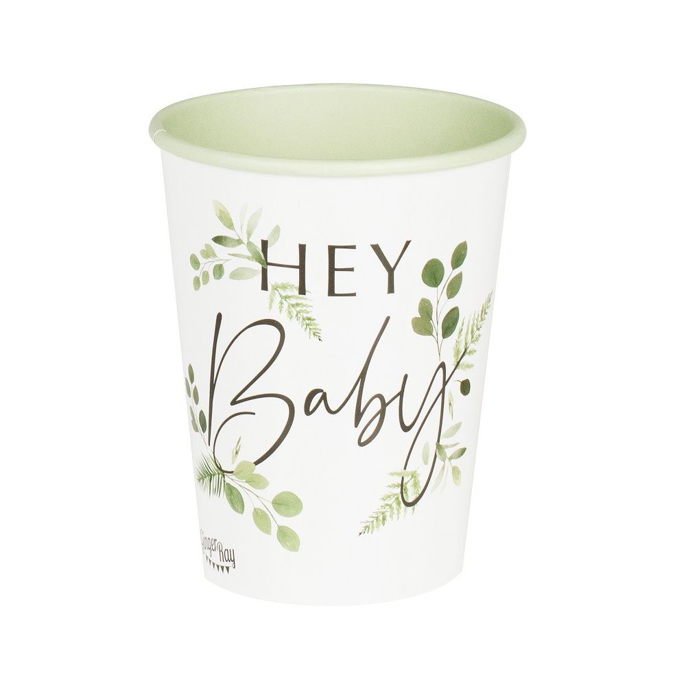 8 gobelets botaniques "Hey baby"