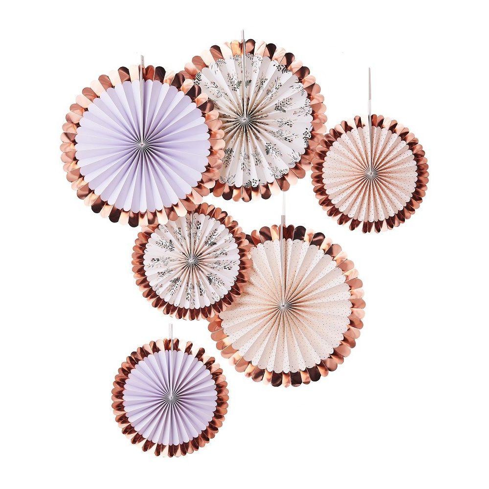 Lot de 6 rosaces botanique