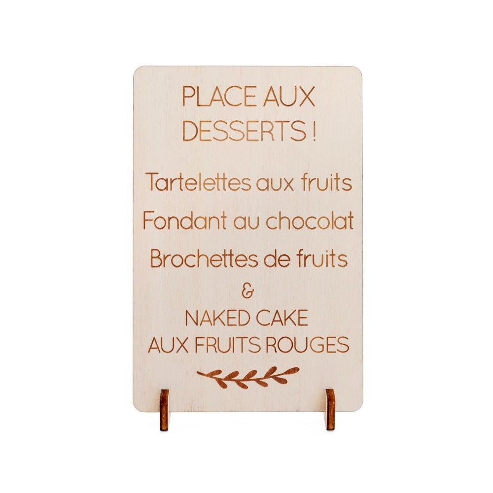 Petite pancarte en bois personnalisable - écriture bâton