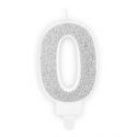 Bougie Chiffre 0- argent