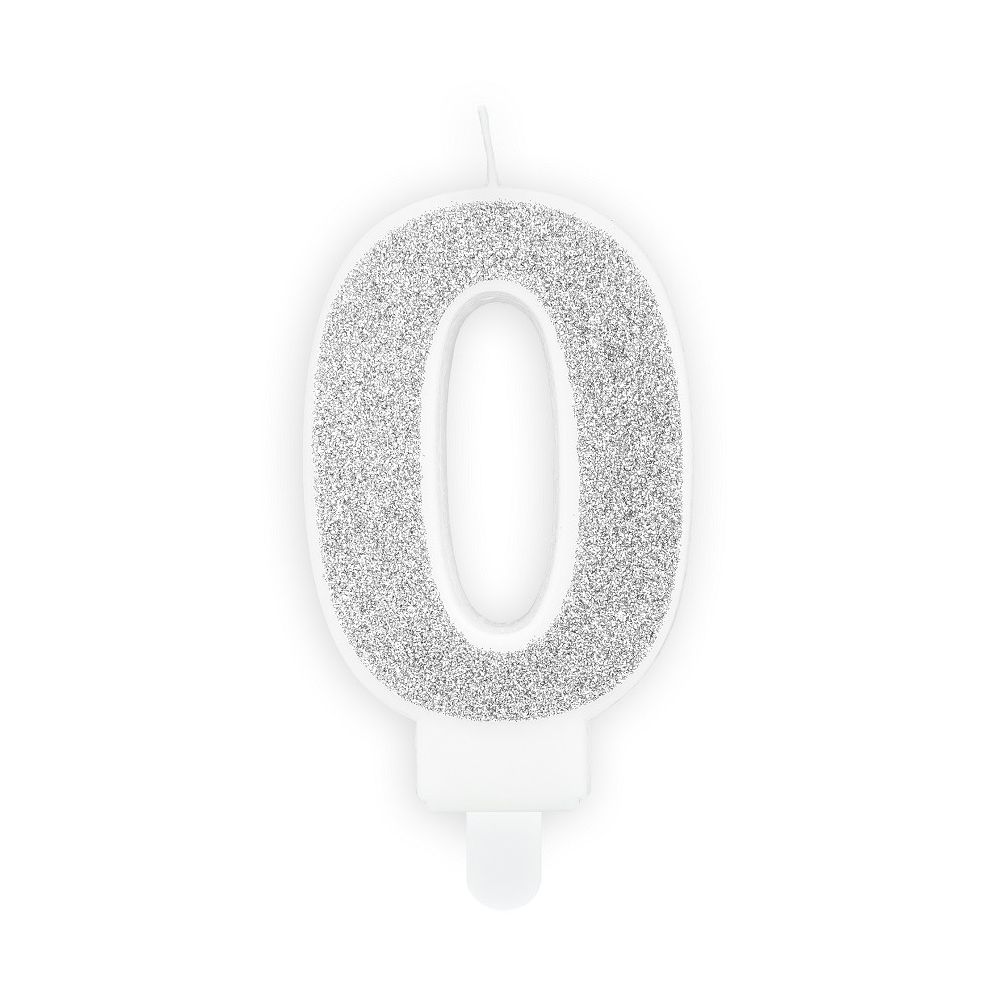 Bougie Chiffre 0- argent