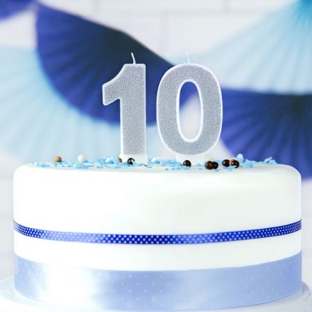 Bougie Chiffre 0- argent