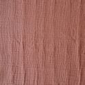 3 m chemin de table gaze de coton "terracotta/vieux rose" - 30 cm