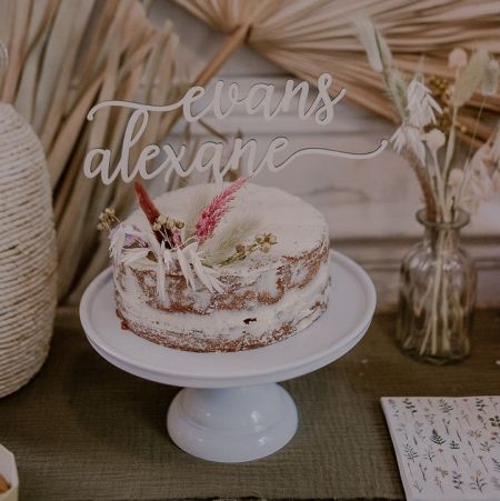 Cake topper en bois...