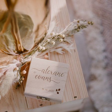 Boîte alliances carrée...