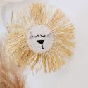 Décoration murale en raphia "lion" - 45 cm
