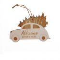 Décoration de sapin personnalisable "voiture de noël"