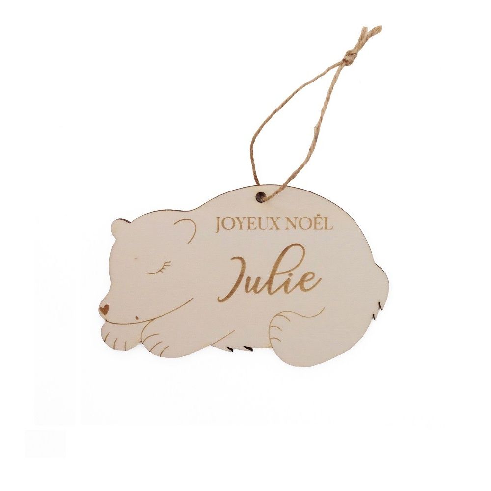 Décoration de sapin personnalisable "ourson"